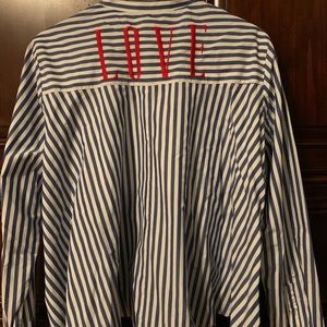 Red, white, and blue LOVE Valentines top